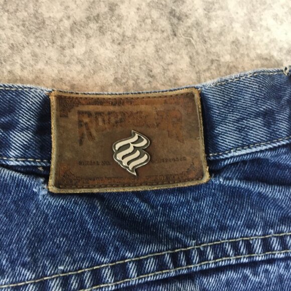 Vintage Rocawear Jeans 42x34 90s Baggy Urban Carpenter Medium Wash Hip Hop Blue - Picture 13 of 16